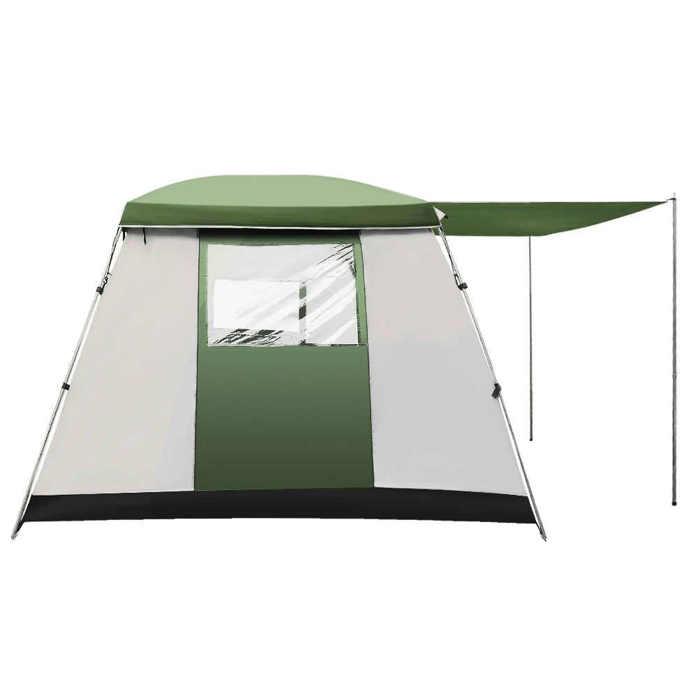 Weisshorn 6-Person Camping Tent set up in a scenic outdoor location, showcasing its spacious interior and durable design.