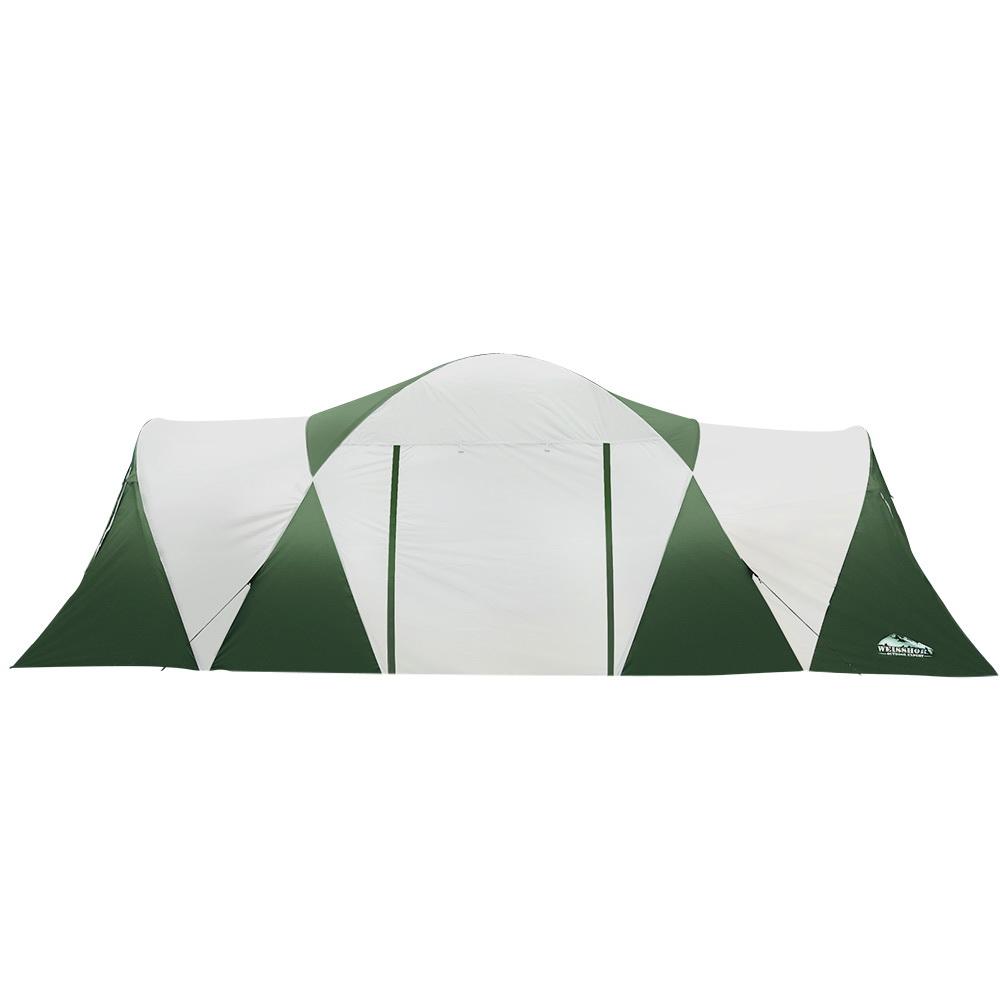 Weisshorn 12-person family camping tent set up in a scenic outdoor location, showcasing its spacious design and durable construction.