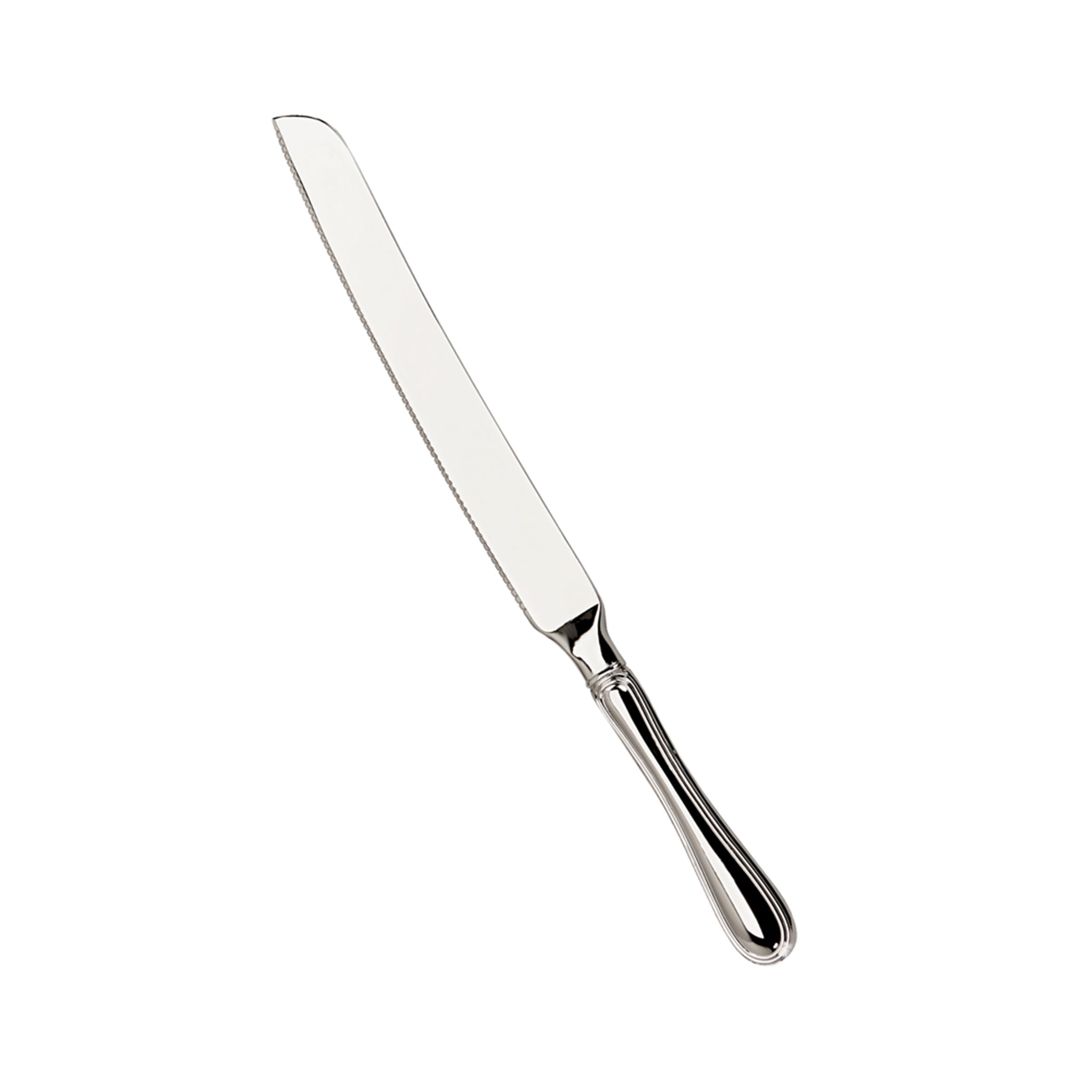 Westwood Cake Knife, 12 inches long with a polished nickel-plate finish and traditional handle design, elegantly gift boxed.