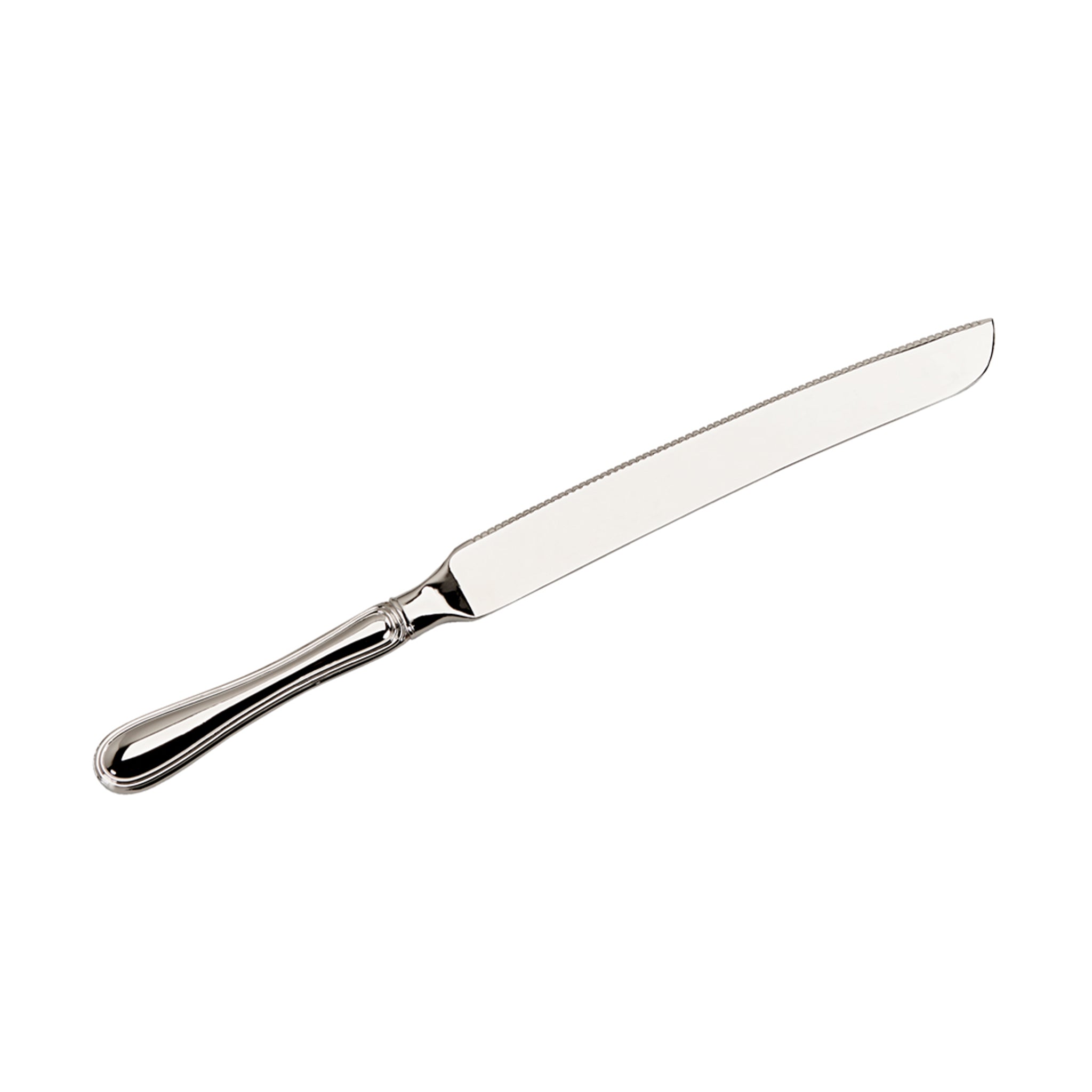 Westwood Cake Knife, 12 inches long with a polished nickel-plate finish and traditional handle design, elegantly gift boxed.