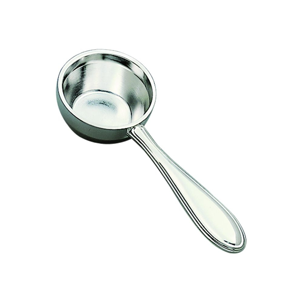 Westwood Handled Coffee Scoop with elegant nickel plating, measuring 4.25 inches long, perfect for precise coffee brewing.