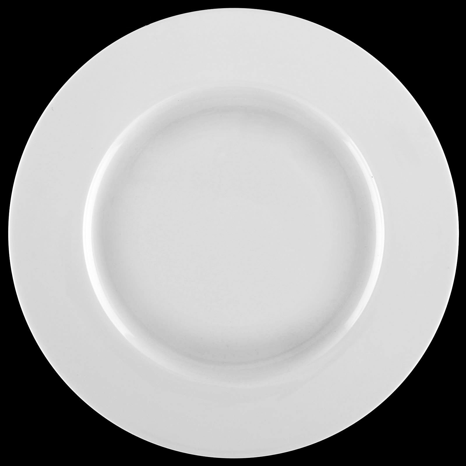 A 6-inch white porcelain bread plate with a rolled rim, showcasing its elegant design and smooth finish.