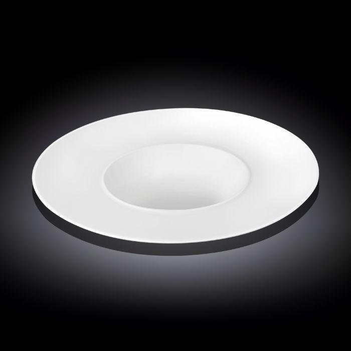 White Deep Plate 11 inch, elegant porcelain design, perfect for soups and stews.