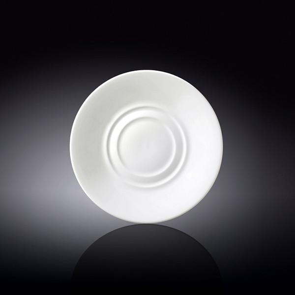 White Multi-Use Saucer 5.5 inches, round porcelain dish for appetizers and desserts.