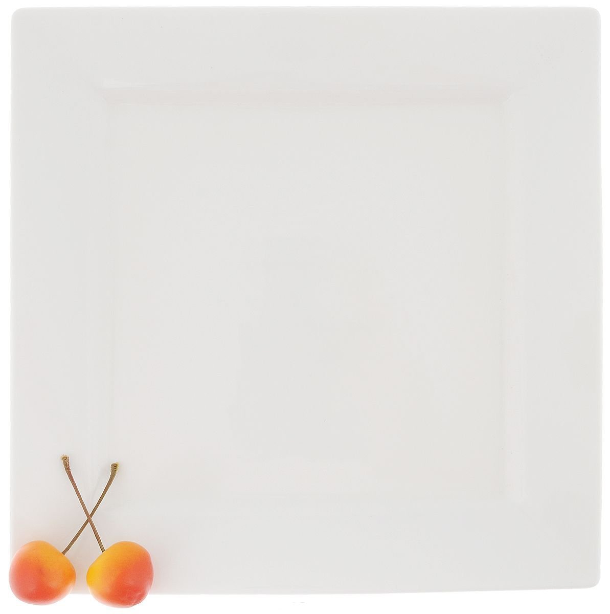 Wilmax White Square Platter, 11.5 inches, elegant porcelain serving dish for appetizers and desserts.