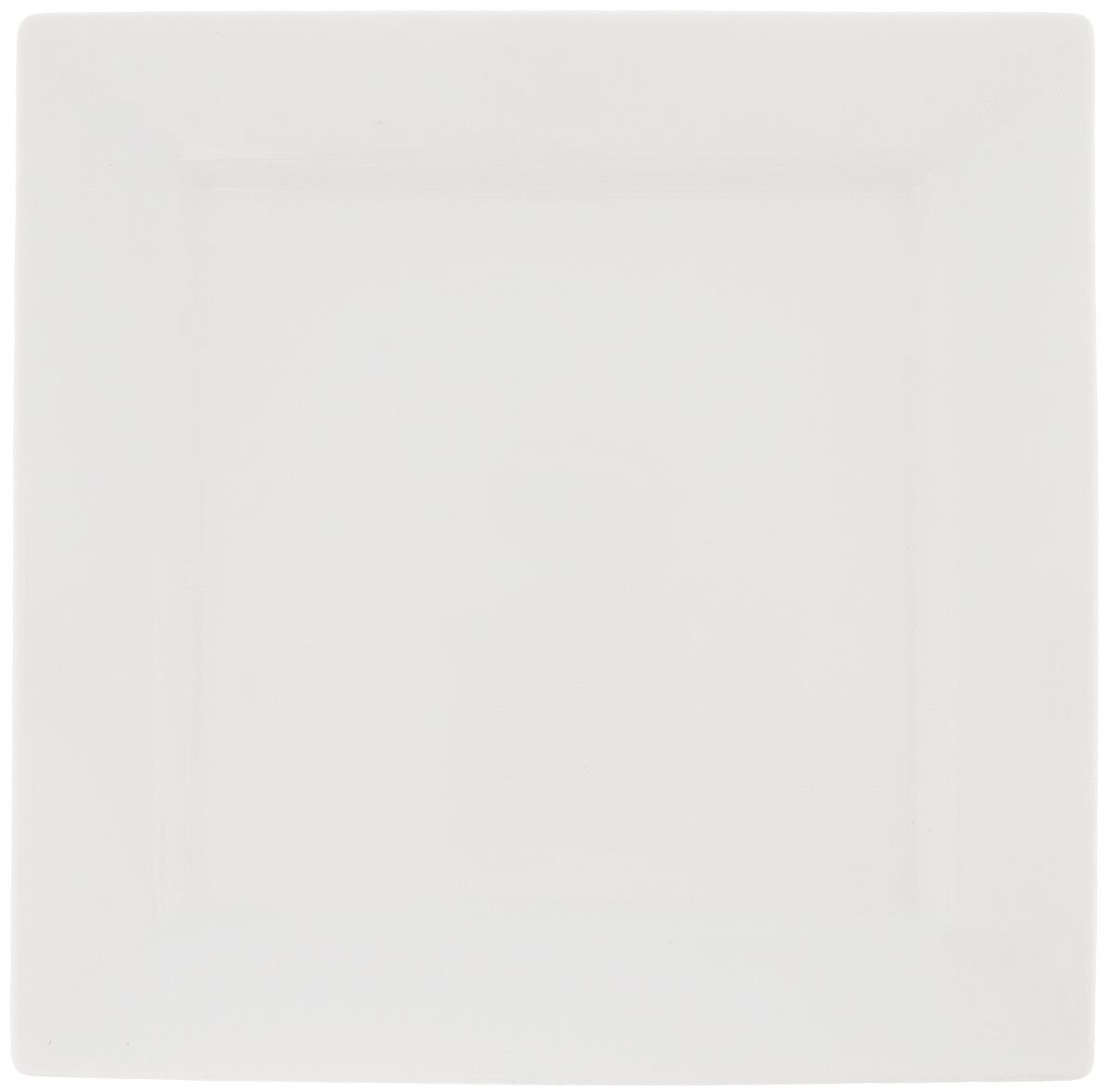 Wilmax White Square Platter, 11.5 inches, elegant porcelain serving dish for appetizers and desserts.