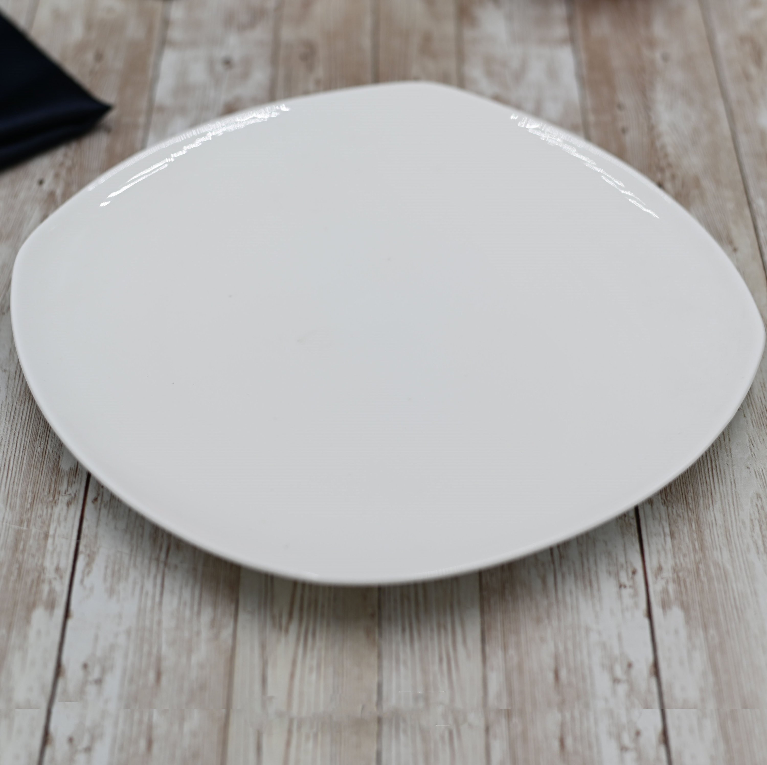 Wilmax White Square Platter, 11.5 inches, elegant porcelain serving dish for appetizers and desserts.