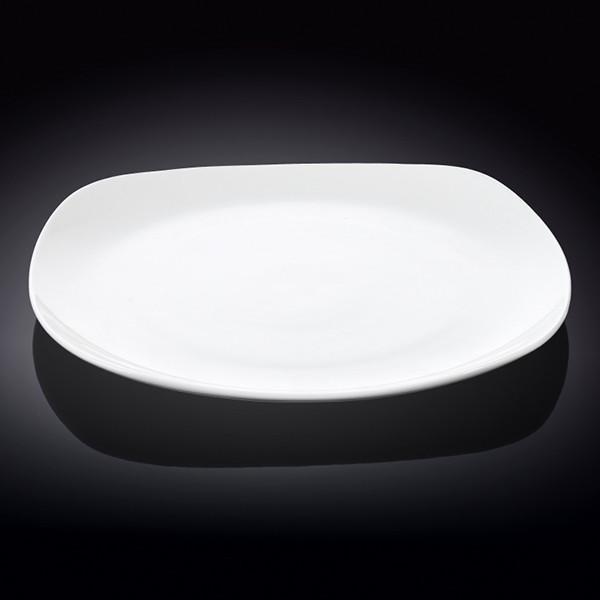 Wilmax White Square Platter, 11.5 inches, elegant porcelain serving dish for appetizers and desserts.