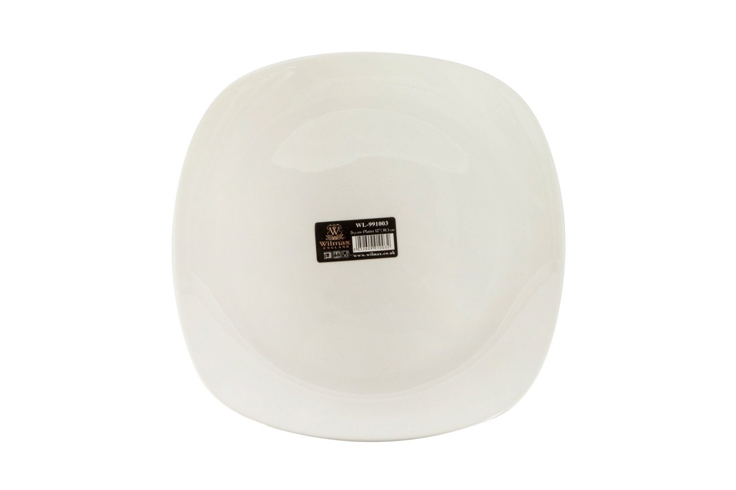 Wilmax White Square Platter, 11.5 inches, elegant porcelain serving dish for appetizers and desserts.