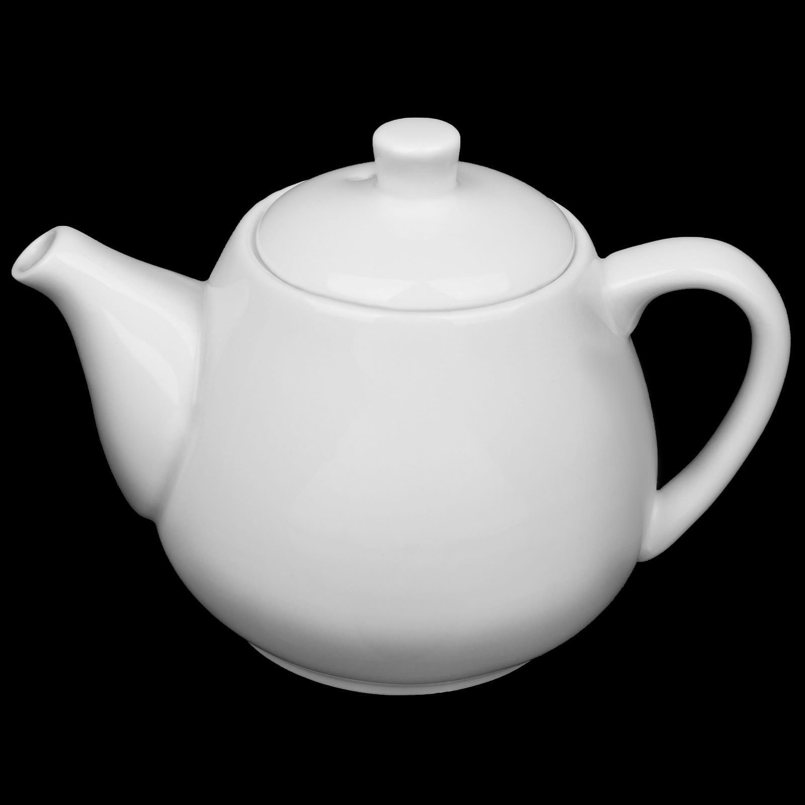 Elegant WILMAX White Teapot, 17 oz, made of fine porcelain with a built-in strainer and lid lock.