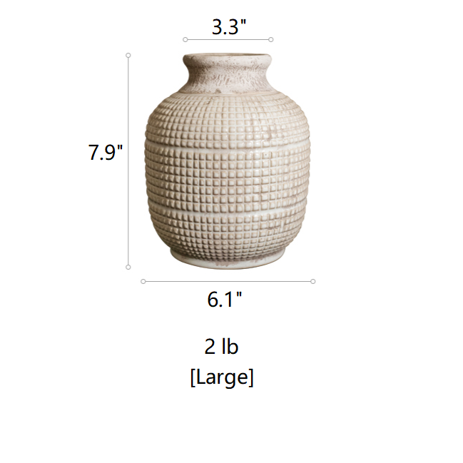 A beautifully handcrafted white textured porcelain ceramic jar vase, showcasing a unique design and elegant finish.