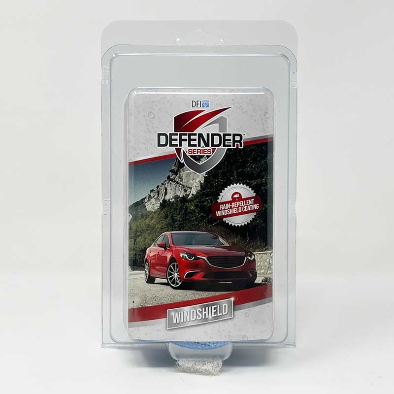 Windshield Defender™ Kit with cleaning tools and rain-repellent towelettes for enhanced visibility and safety.