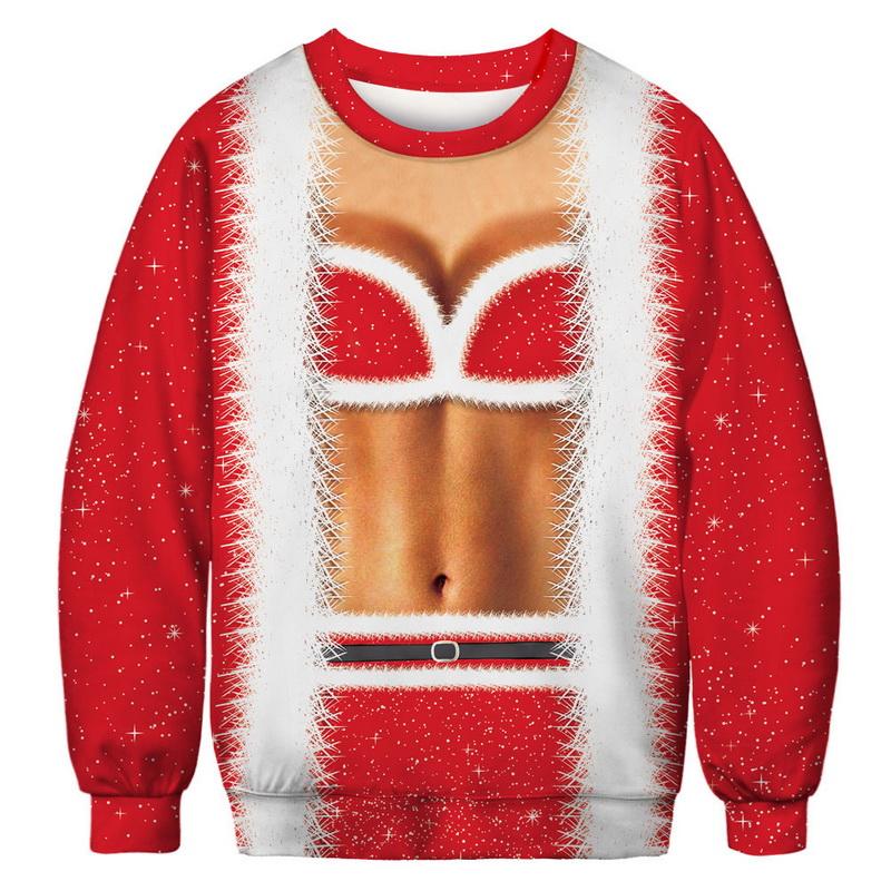 Winter Christmas Novelty Retro Jumper for men and unisex, featuring a festive design and round neck style.