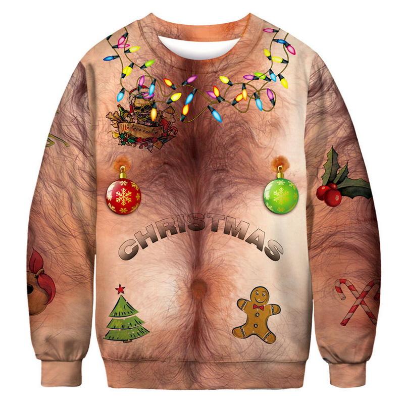 Winter Christmas Novelty Retro Jumper for men and unisex, featuring a festive design and round neck style.