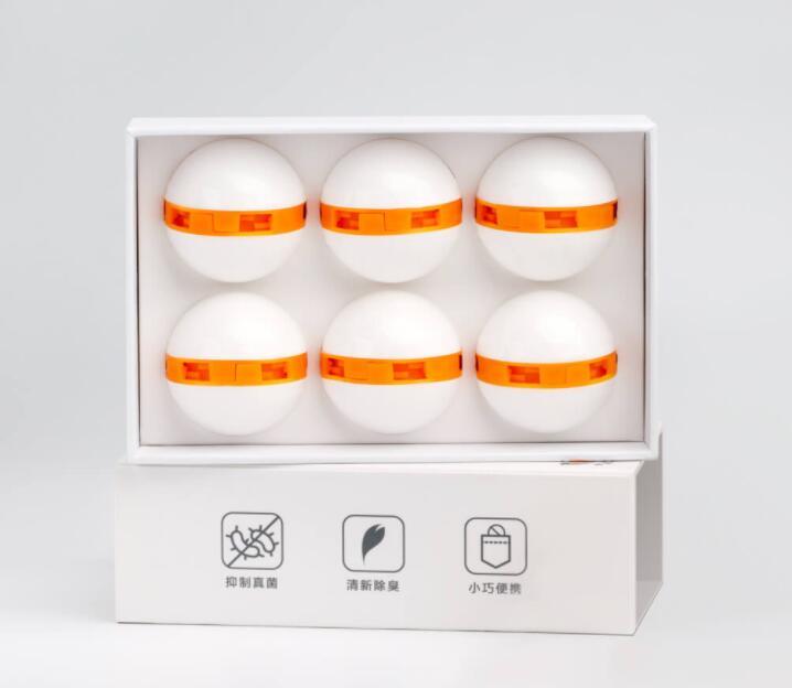 Xiaomi Youpin Clean Fresh Shoes Deodorant, a compact air purifying ball designed to eliminate shoe odors and keep footwear fresh.