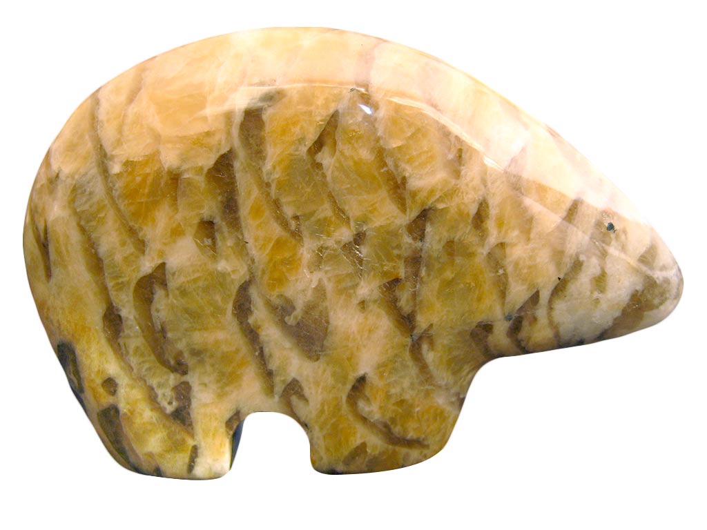 A beautifully crafted Zebradorite Fetish Bear showcasing vibrant colors and unique banding patterns, symbolizing healing and balance.