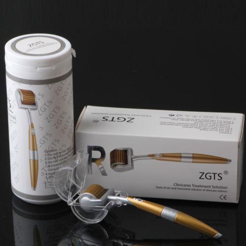 ZGTS Derma Roller featuring 192 titanium needles for skin care, ideal for anti-aging and scar treatment.