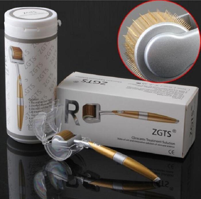 ZGTS Luxury 192 Titanium Alloy Micro Needle Derma Roller with 192 micro needles for effective skincare.