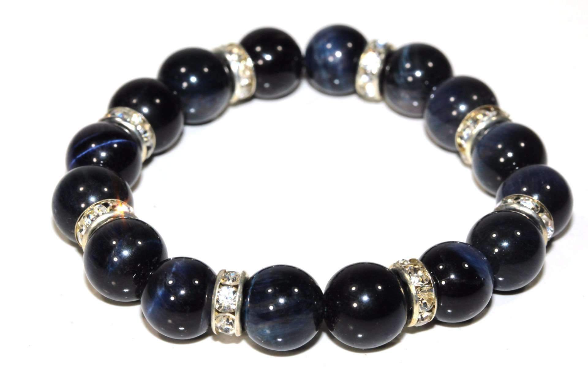 Agate & Pave Charms Yoga Bracelet featuring polished agate stones and sparkling pave set charms in a stylish elastic design.