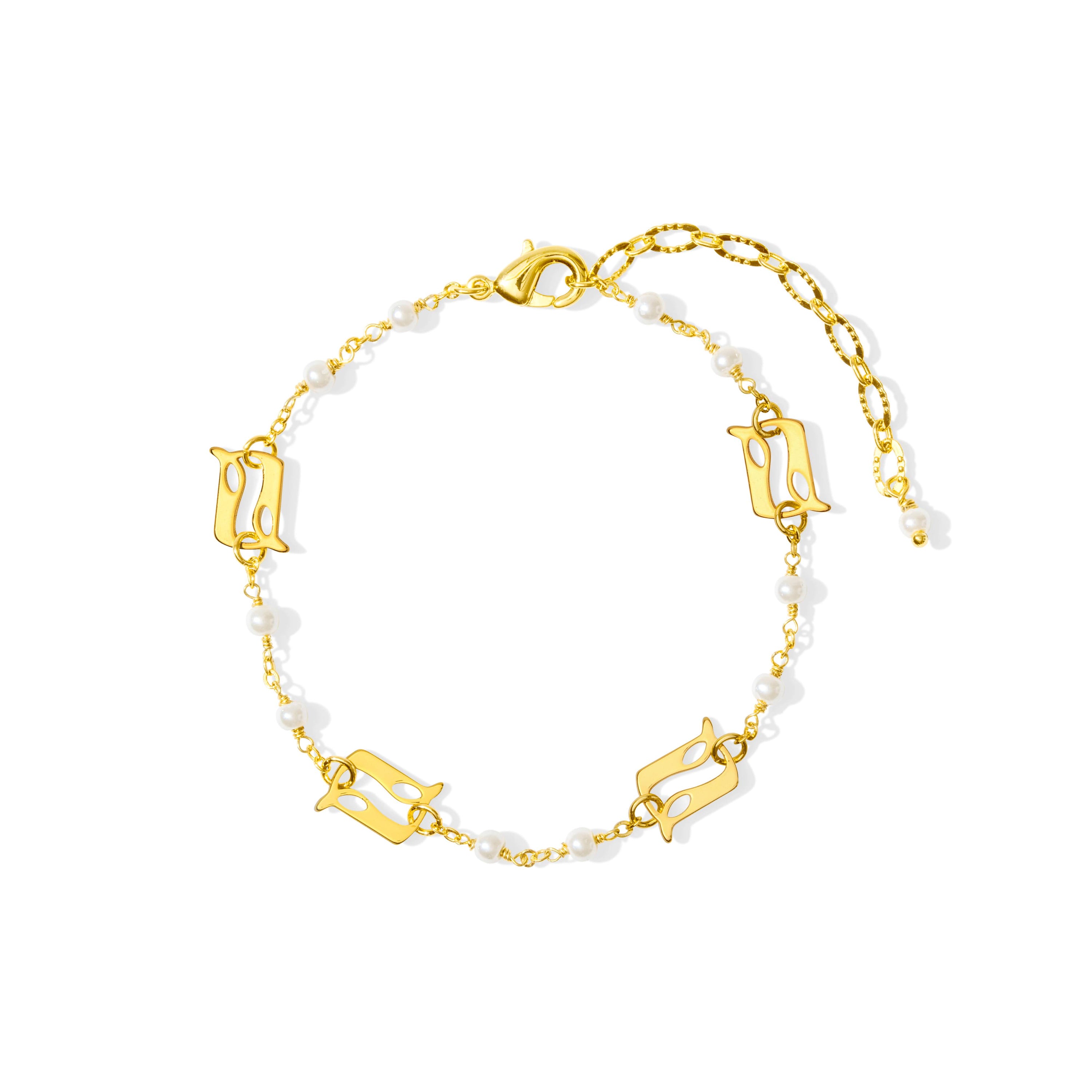 Beginning Pearl Logo Bracelet featuring elegant pearl design and adjustable clasp for comfort.