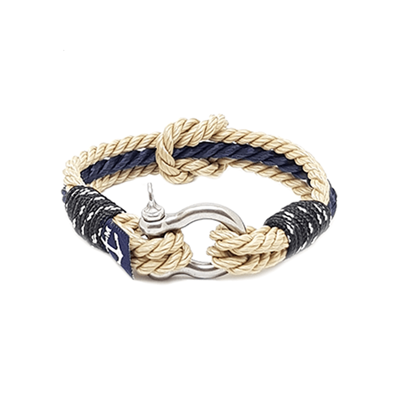 Capt. Sparrow Nautical Bracelet by Bran Marion featuring high-quality nautical ropes and a stainless steel anchor, perfect for sailors and travelers.