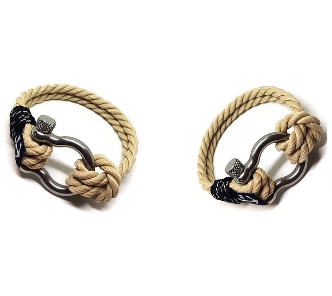 Deirdre Couple Nautical Bracelets showcasing matching designs with nautical elements, perfect for couples.