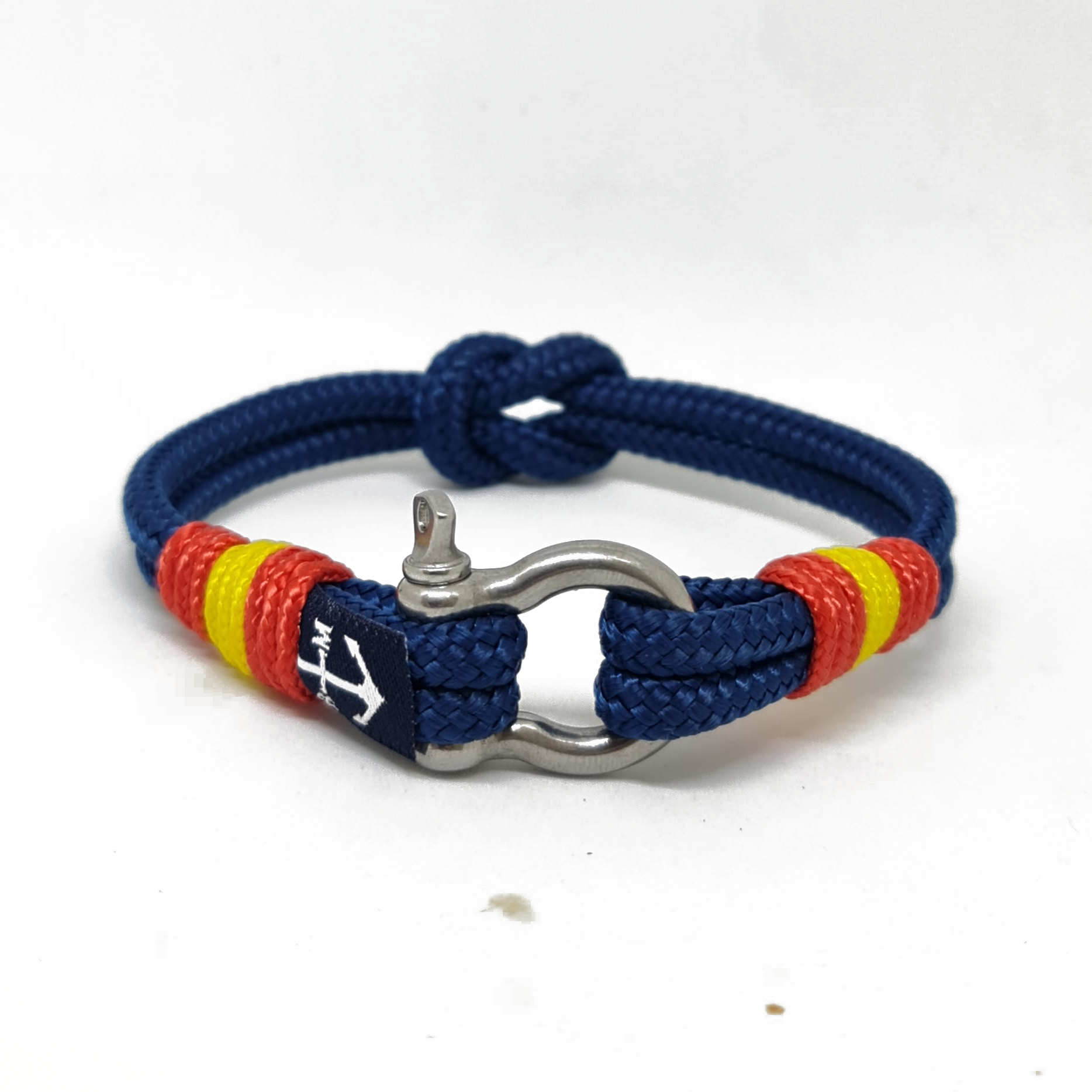 Galleon Nautical Bracelet made from durable sailing rope, showcasing intricate knot designs and vibrant colors, perfect for water activities.