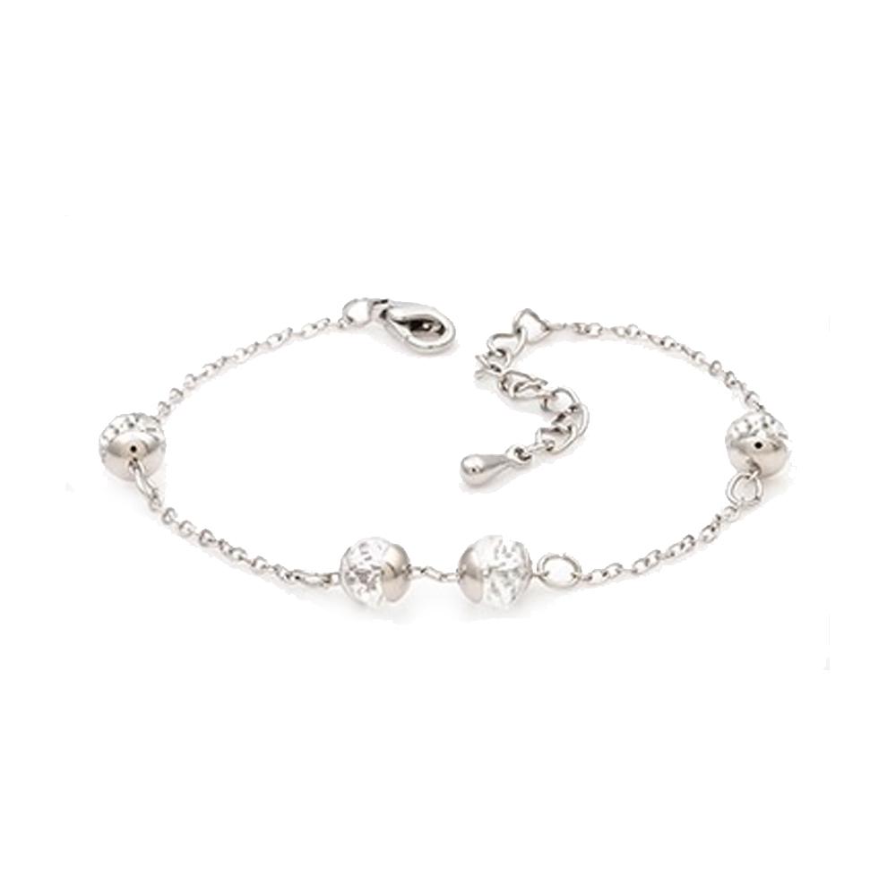 Madison 14K Gold Plated Chain Bracelet with Swarovski crystals, showcasing its elegant design and adjustable length.