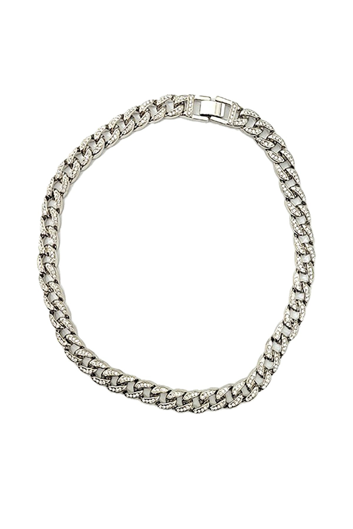 11MM iced Cuban hip hop chain with a fold-over clasp, showcasing a luxurious design.