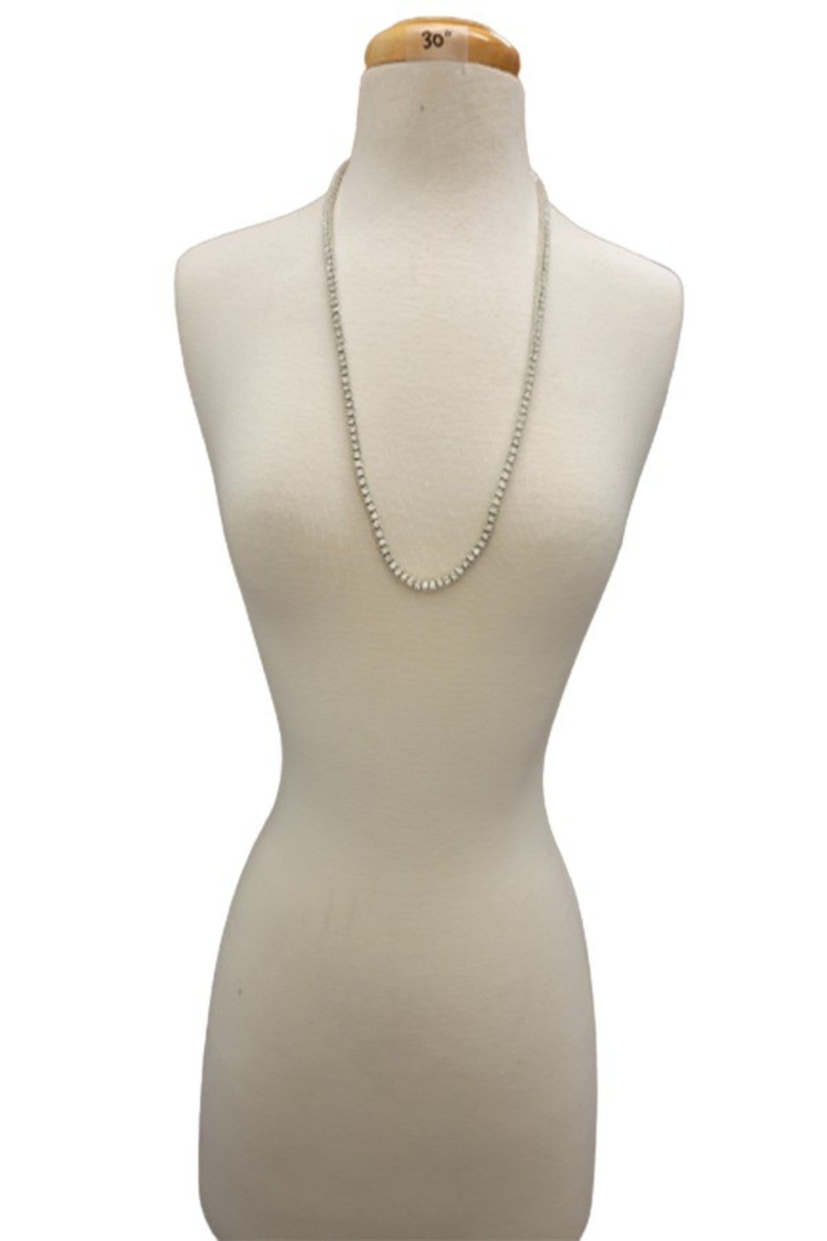 4MM Tennis Hip Hop Chain featuring round stone accents, gold and silver clasps, showcasing a stylish design.