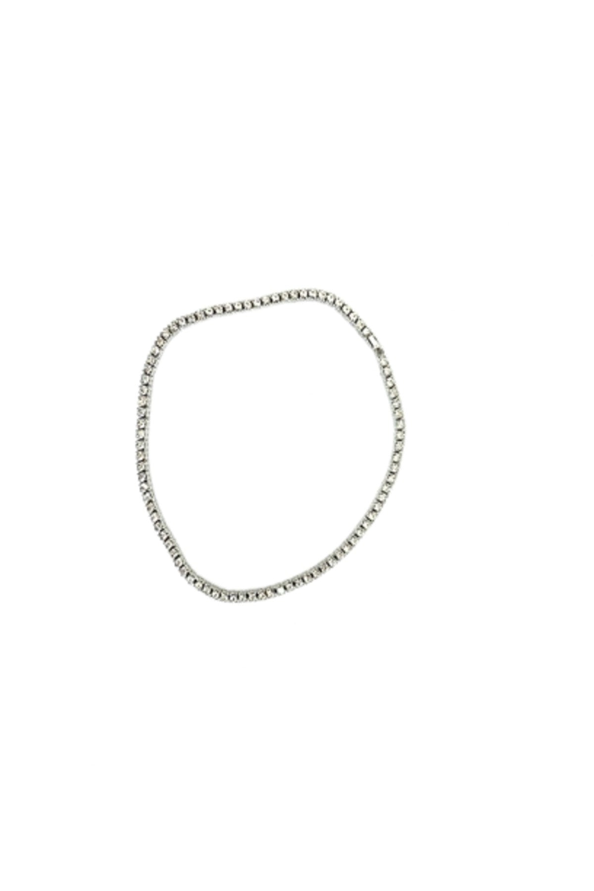 4MM Tennis Hip Hop Chain featuring a round stone, showcasing its elegant design and durable clasp.