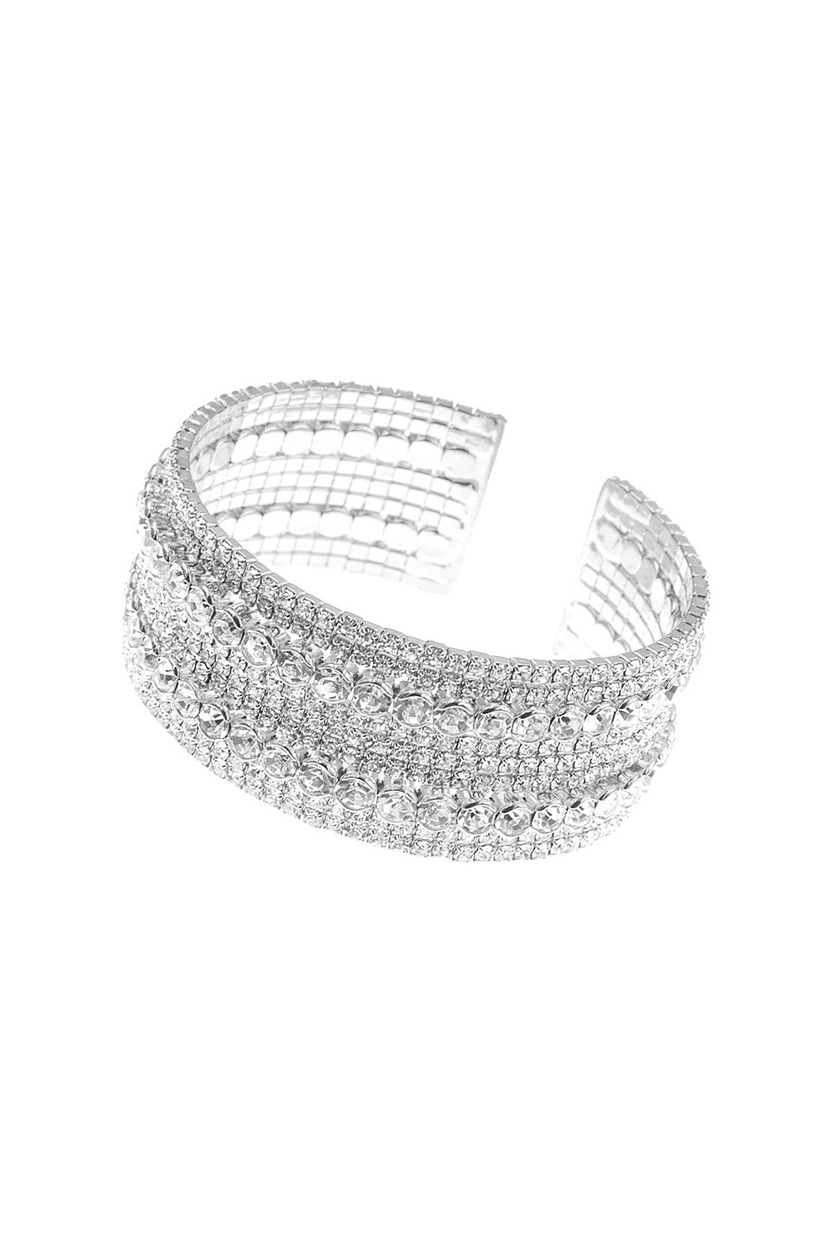 7 Row Two Pattern Wire Bracelet showcasing its elegant design and lead compliant materials.