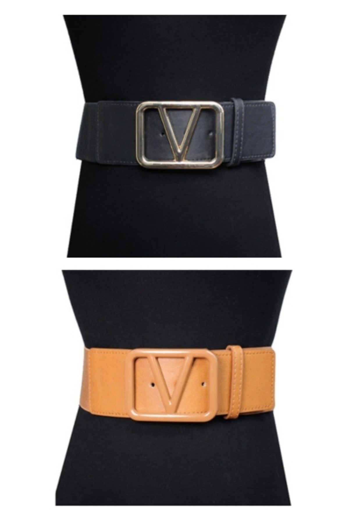 Belt Elastic Metal Buckle featuring a stretchable design and durable metal hook closure, ideal for various outfits.