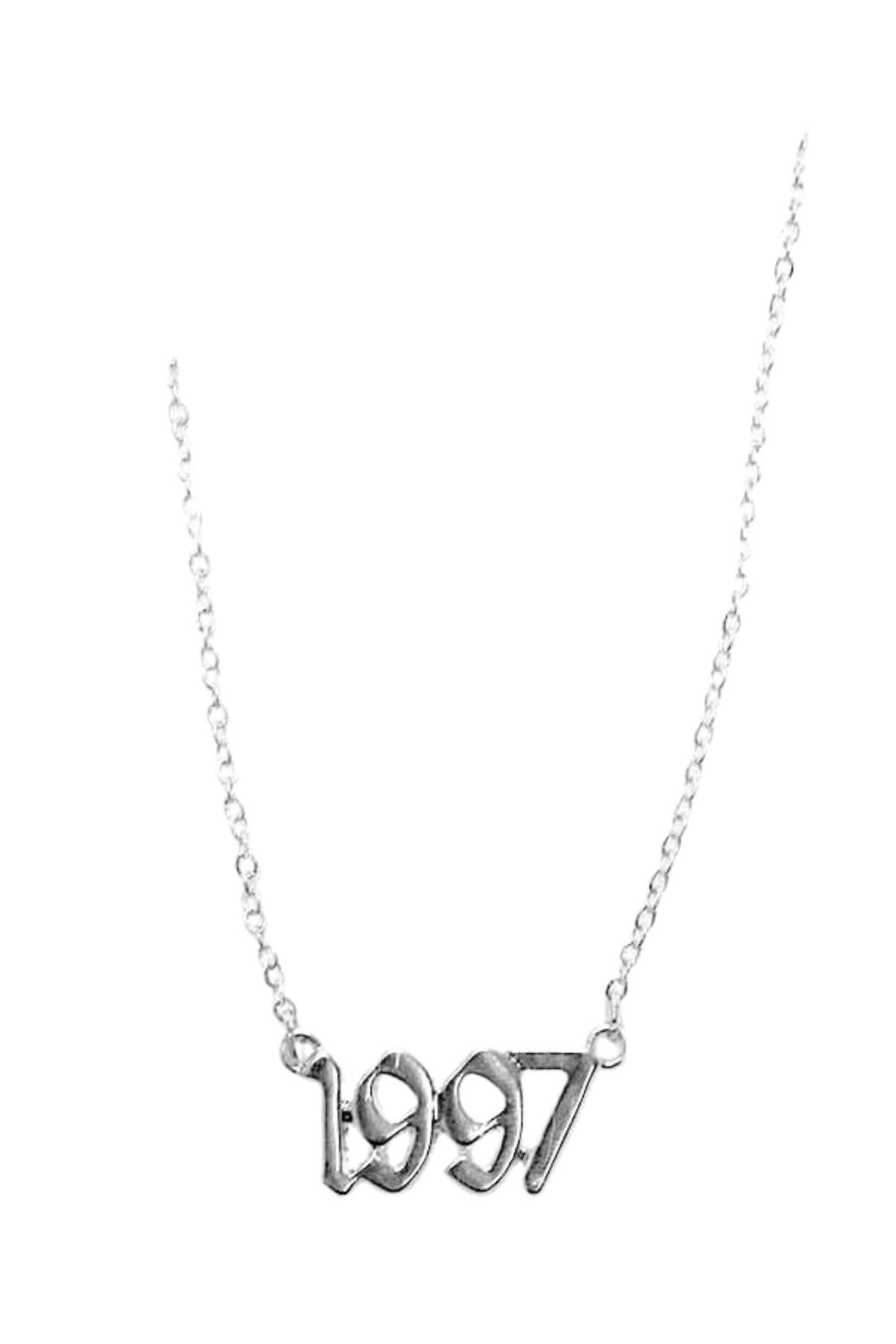 Elegant Birth Year Necklace with triple plating and lobster claw clasp, featuring a personalized birth year design.