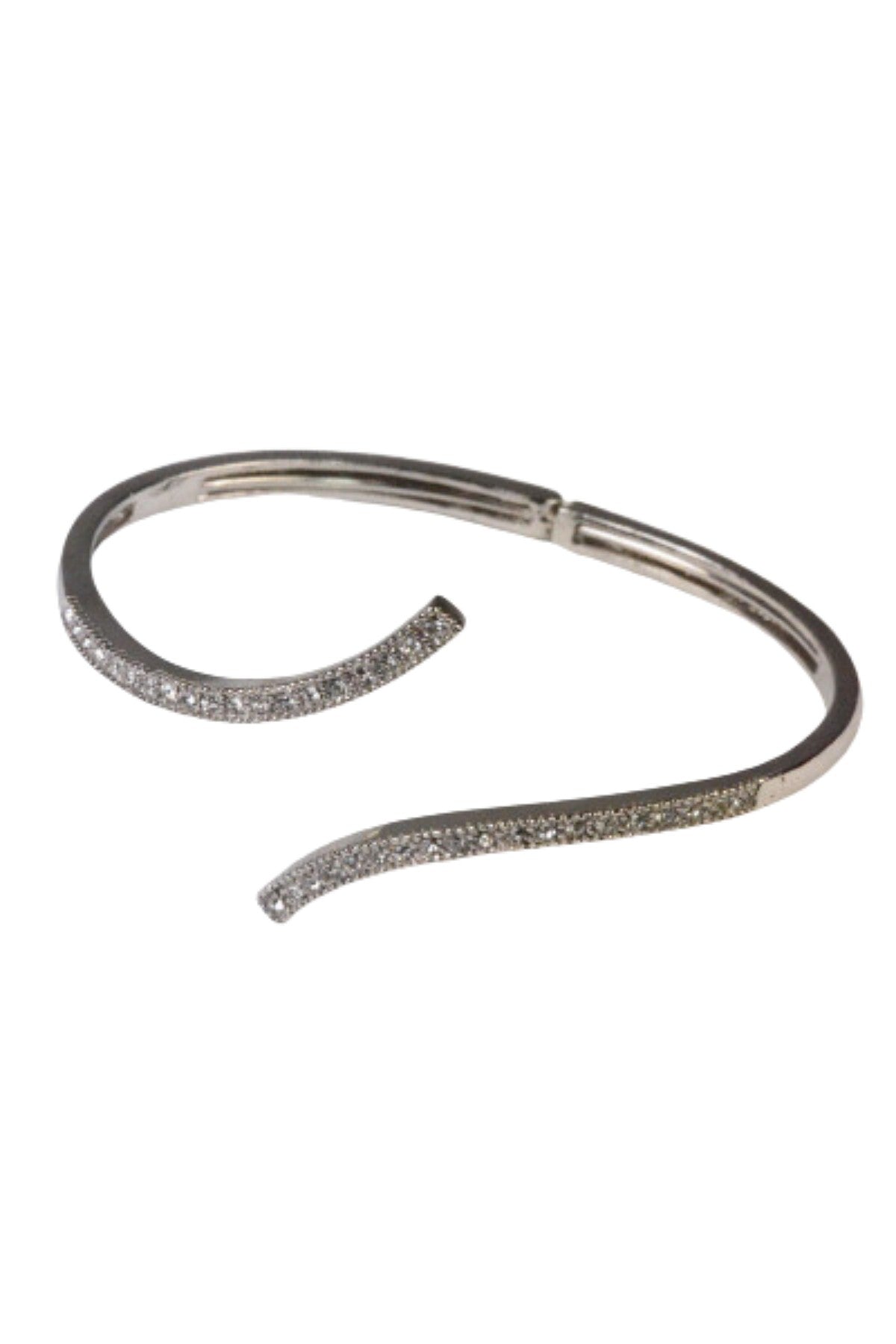 Fashion bracelet featuring a rhinestone design with a light curve, elegantly crafted in Korea.