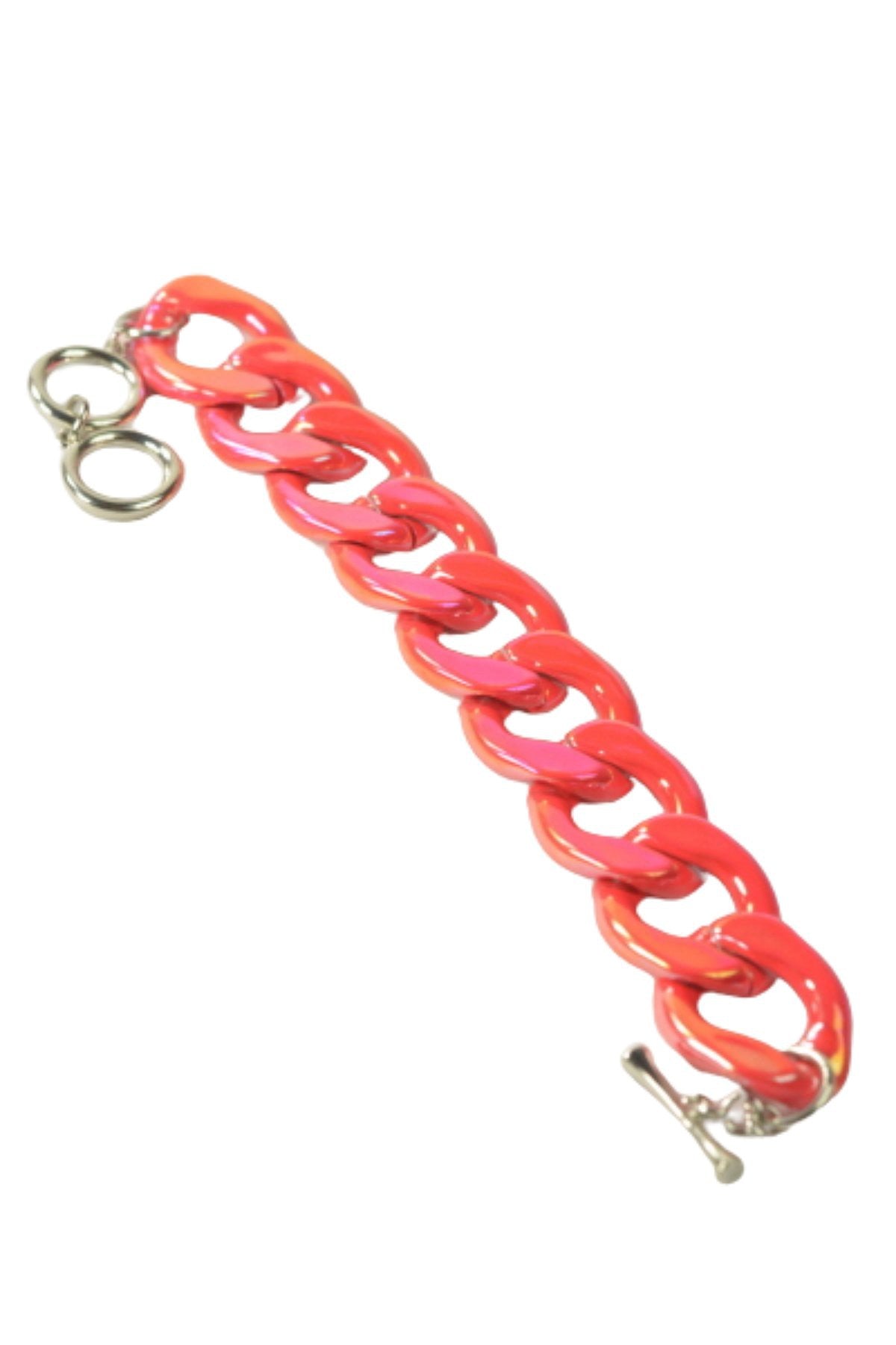 AB Color Chain Bracelet featuring double plating and lobster claw clasp, designed for comfort and style.