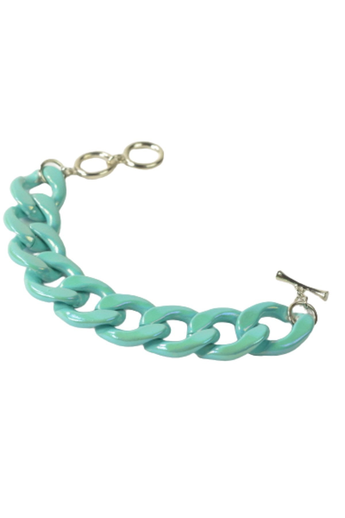 AB Color Chain Bracelet featuring double plating and lobster claw clasp, designed for comfort and style.