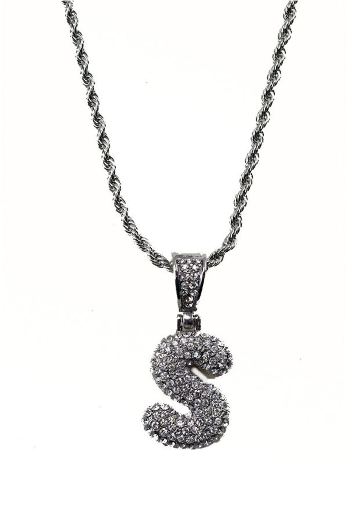 Elegant Bubble Crystal Initial Pendant Necklace with personalized charm, showcasing its beautiful design and quality materials.