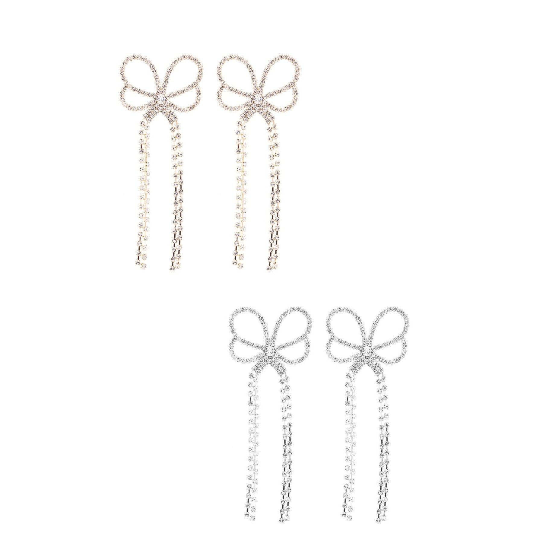 Elegant Butterfly Tassel Drop Post Back Earrings with a stylish design, featuring a butterfly motif and tassel drop.