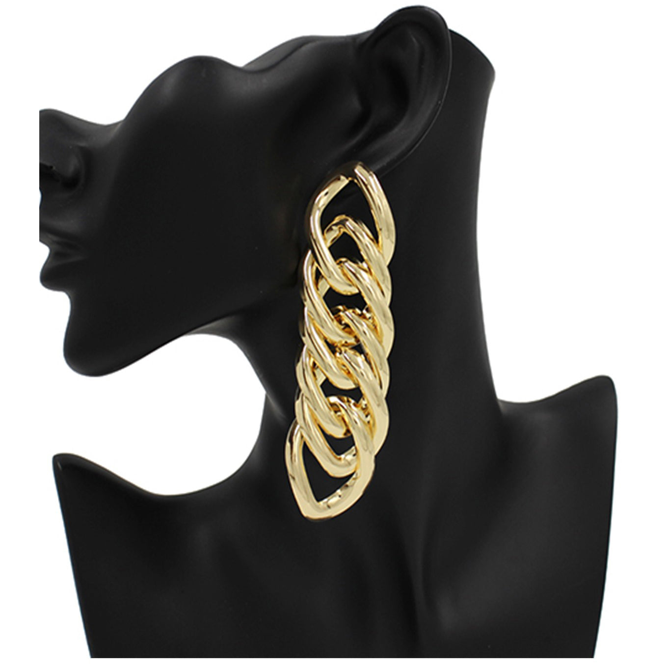 Elegant Chain Drop Post Back Earrings with a stylish design, approximately 3.5 inches long, perfect for any occasion.