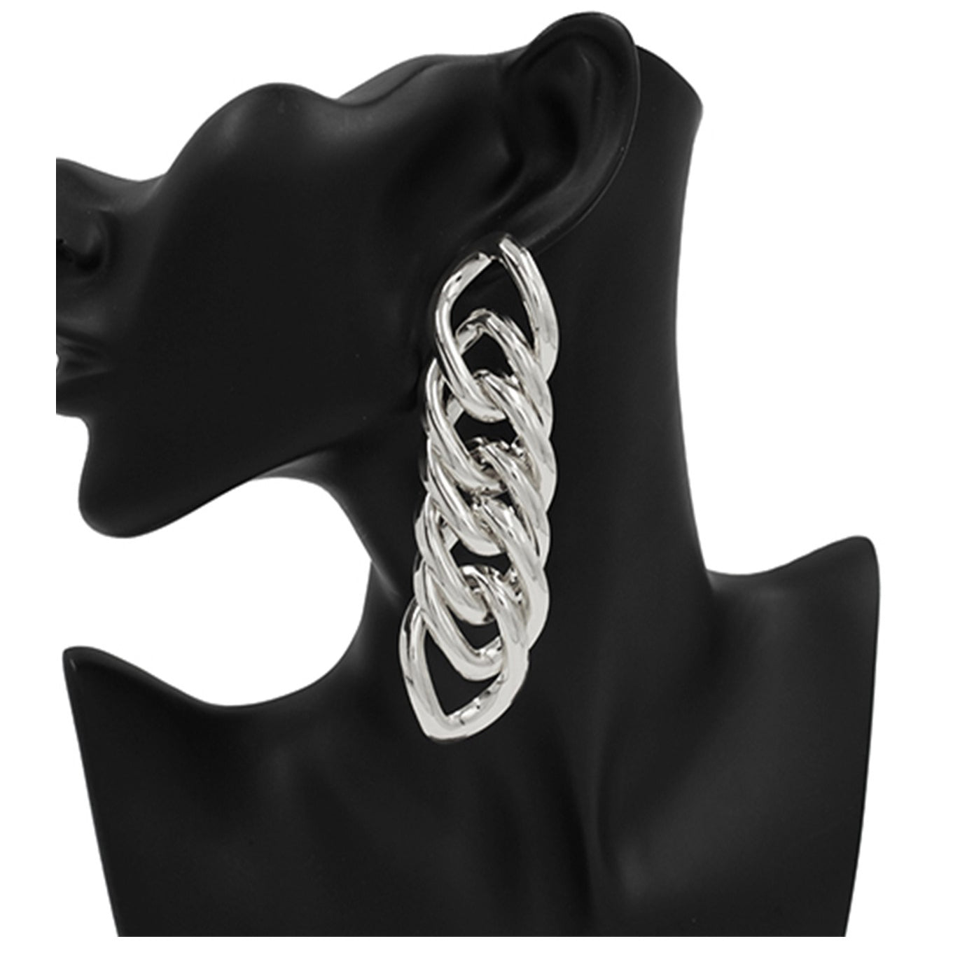 Elegant Chain Drop Post Back Earrings with a stylish design, approximately 3.5 inches long, perfect for any occasion.