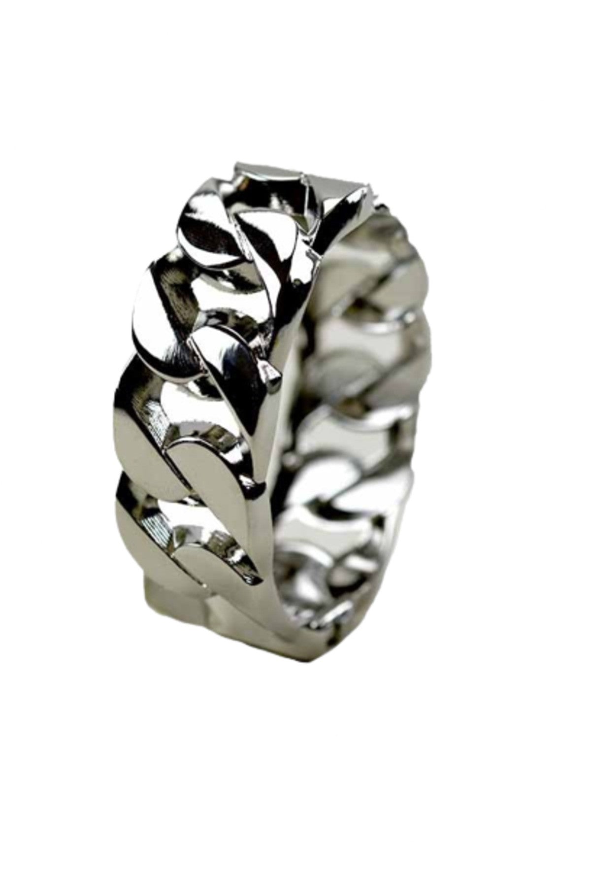 A stylish Chain Open Cuff Bracelet featuring gold and rhodium plating, showcasing its elegant open design.