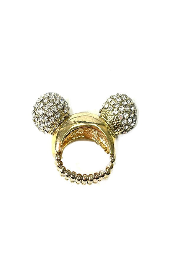 A stylish stretchable ring featuring a sparkling crystal ball, designed for comfort and elegance.