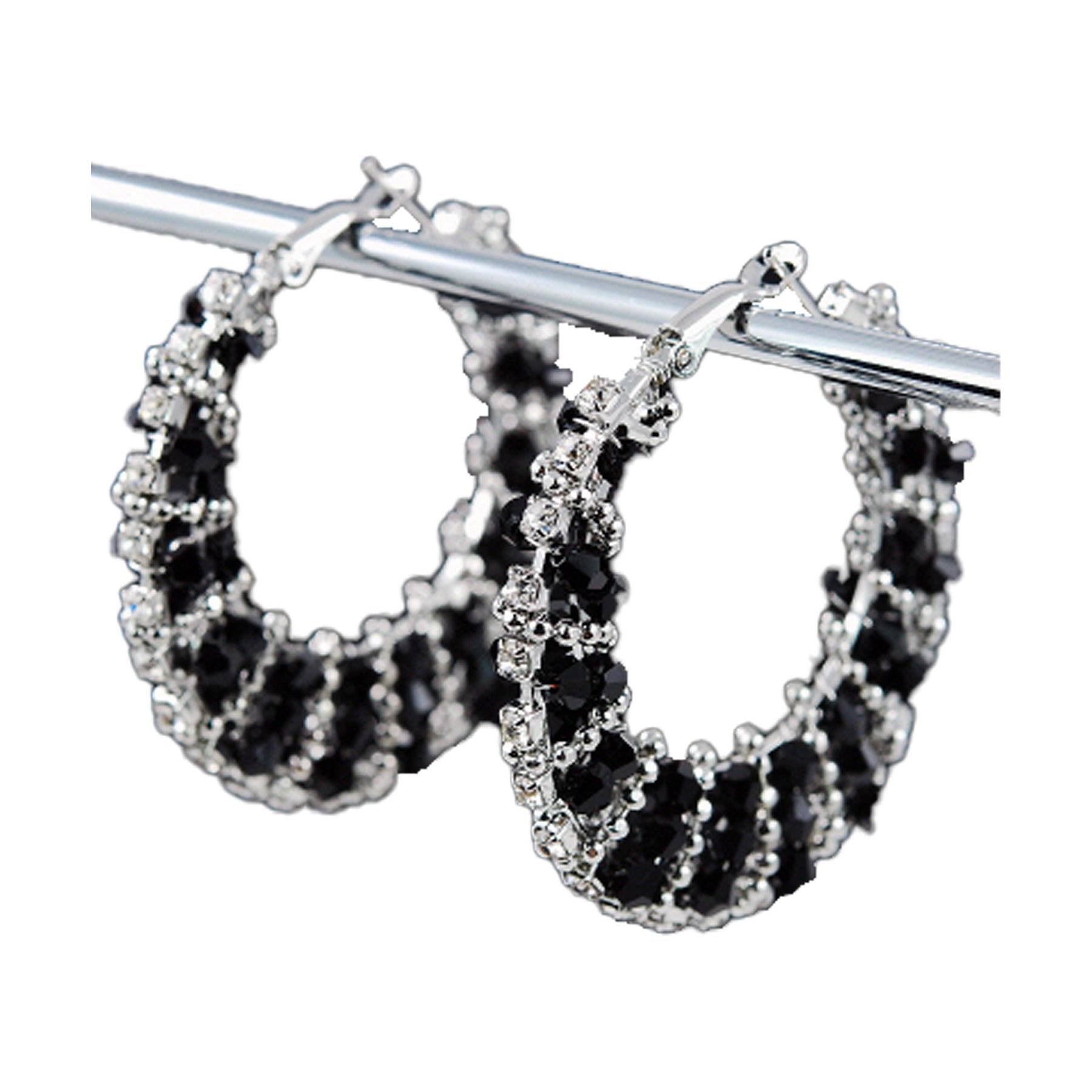 Elegant crystal bead earrings with a lever back design, showcasing a 2.5-inch drop length, perfect for any occasion.