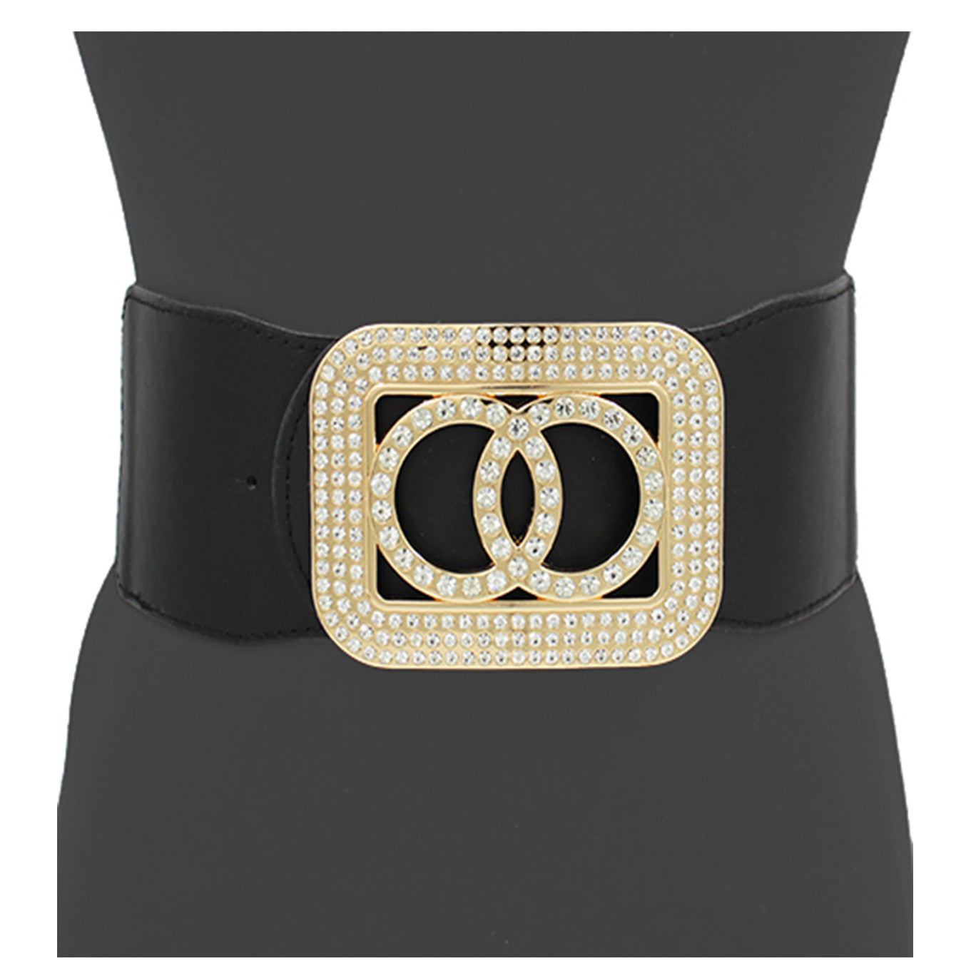 Crystal Cross Circle Flexible Belt featuring a unique design with crystal embellishments, perfect for stylish outfits.