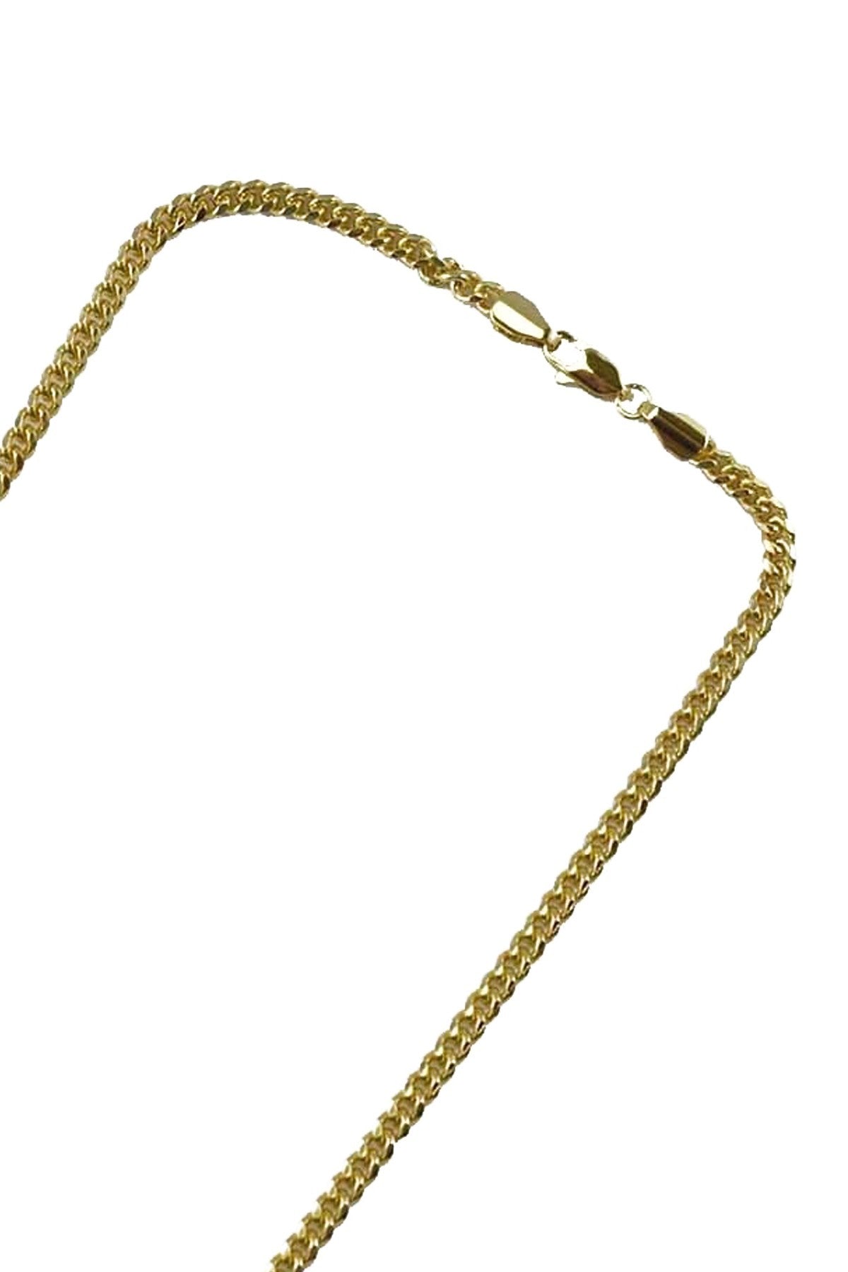 Elegant gold-plated Crystal Cross Pendant Necklace with a 30-inch chain, featuring a cross pendant measuring 1 inch by 1.5 inches.