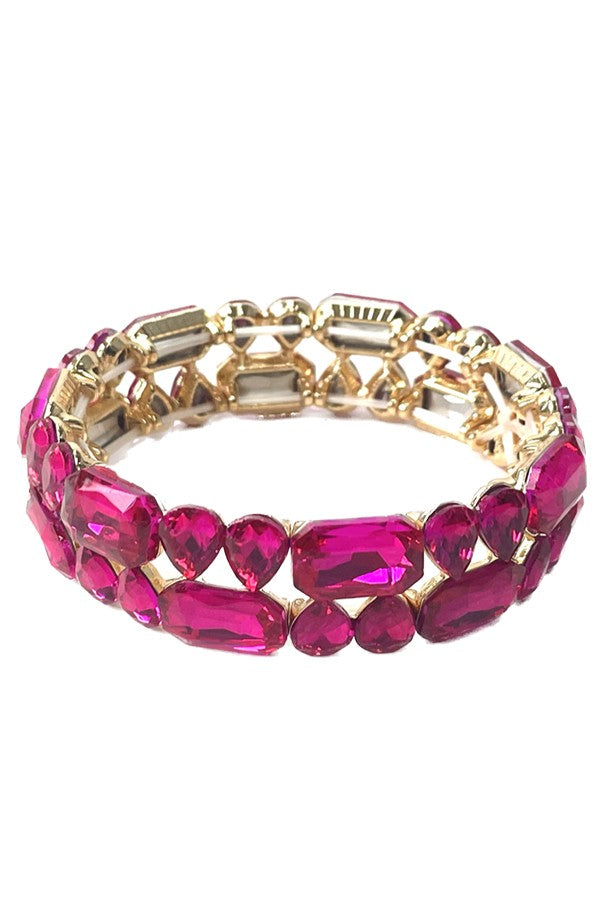 A stylish CRYSTAL Flexible Bracelet featuring sparkling crystals, designed for comfort and elegance.