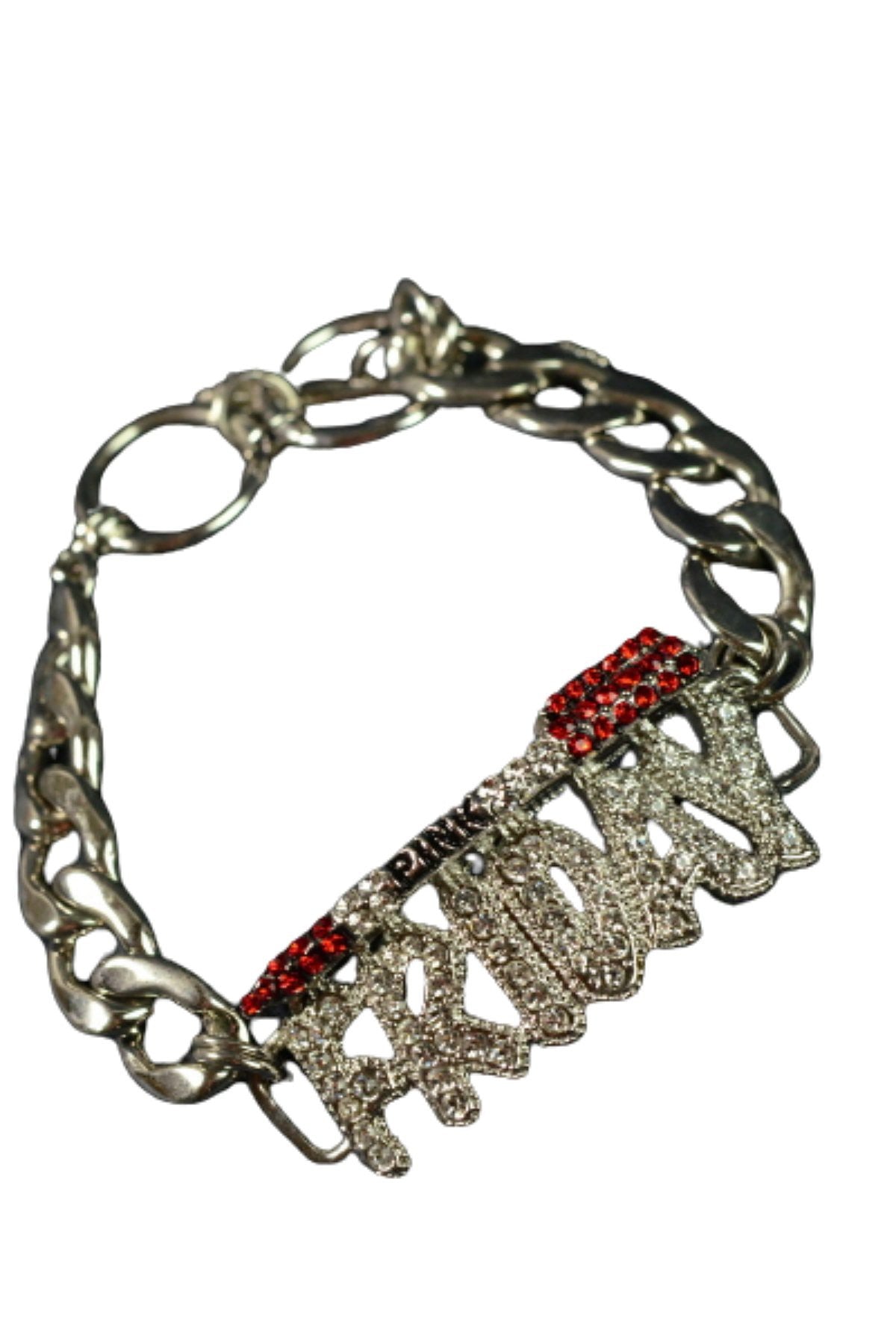 Elegant Crystal Studded FRIDAY Bracelet with toggle clasp, showcasing sparkling crystals and double plated finish.