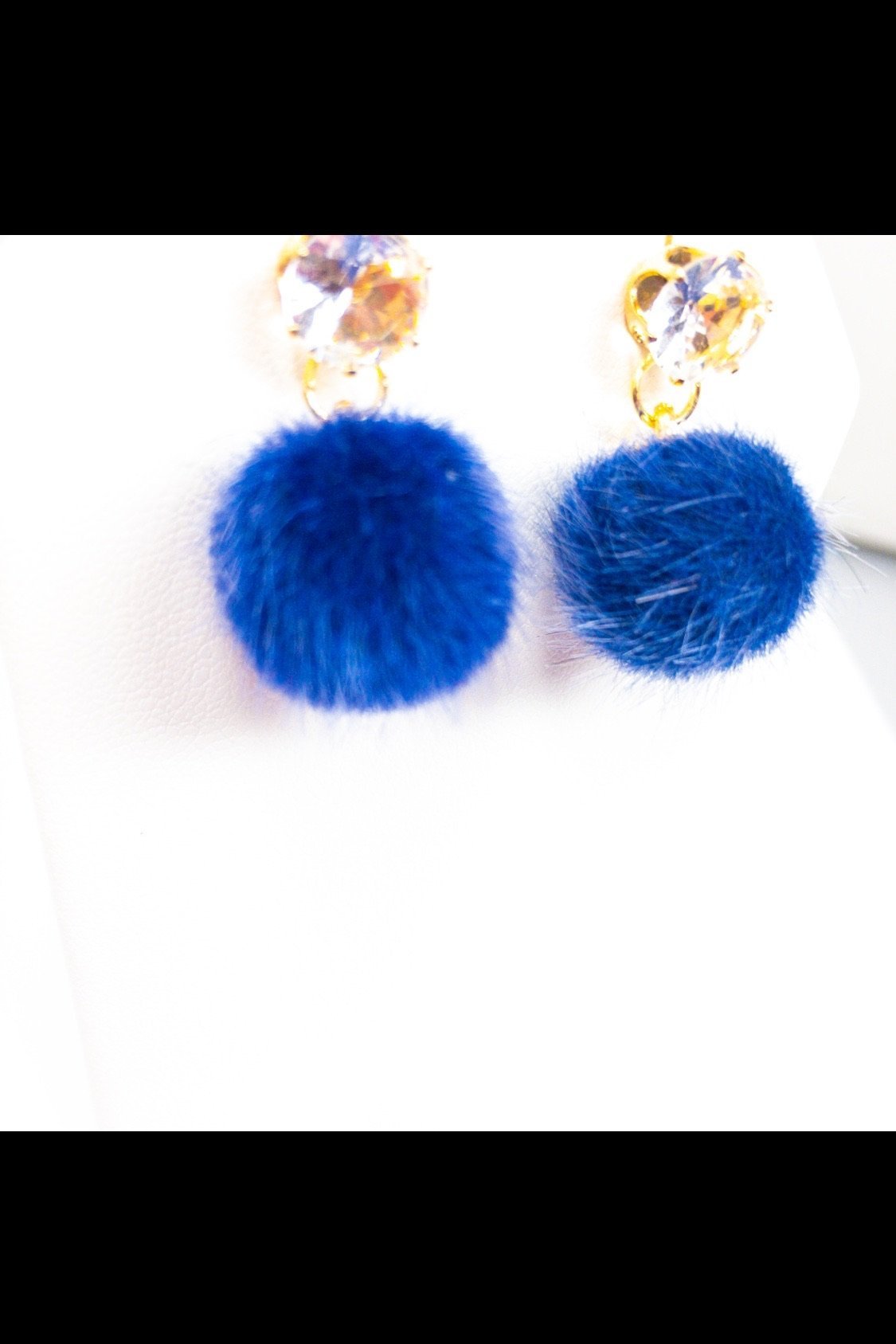 Dangle Fuzzy Drop Earrings featuring vibrant colors and geometric design, made from high-quality zinc alloy and crystallized stones.