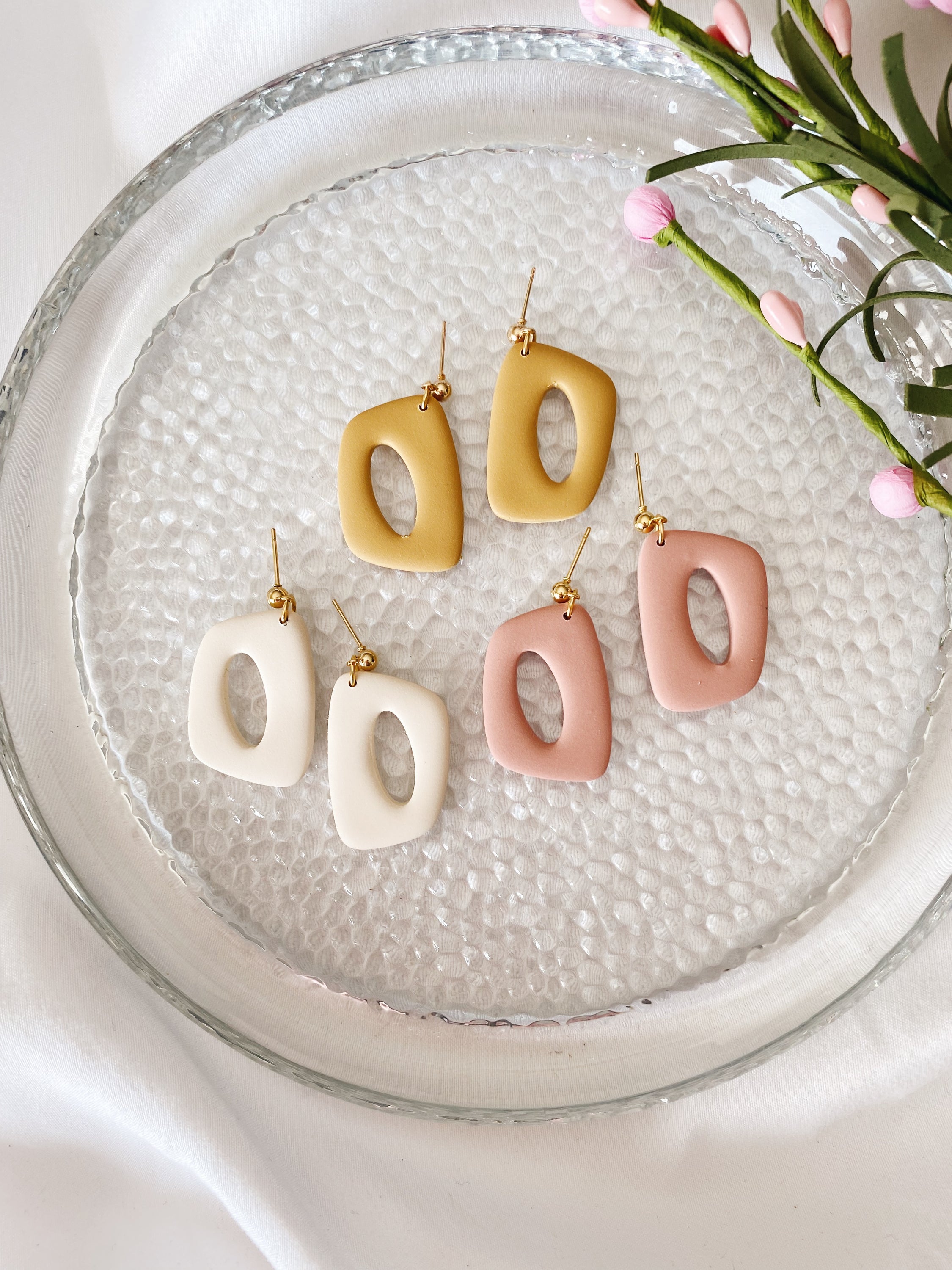 Dani - Spring Fling Palette minimalist statement earrings, handcrafted with unique designs in vibrant colors.